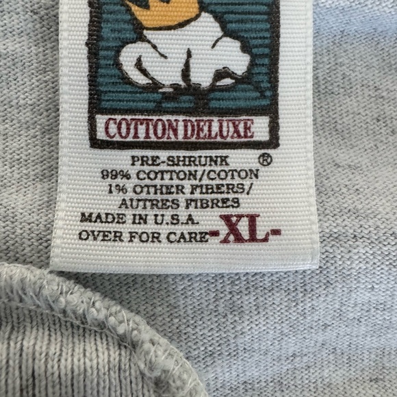 Vintage Reds Clearwater Tampa FL Baseball Henley Tee USA Made XL Oversized - Picture 4 of 5